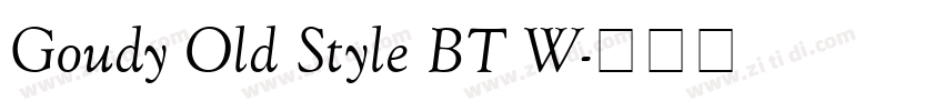 Goudy Old Style BT W字体转换